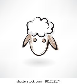 sheep head grunge icon