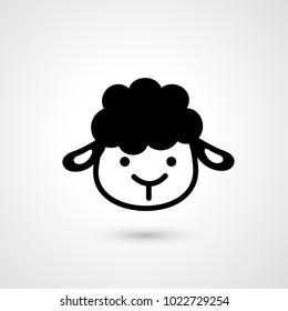 Sheep Head Icon Vector