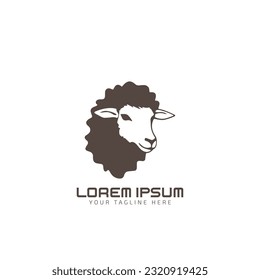Sheep head logo icon vector design illustrator design Creative Sheep logo design Sheep icon modern company logo