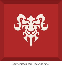 sheep head simple logo for symbol or icon