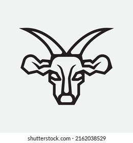 Sheep Head Tattoo Logo Concept