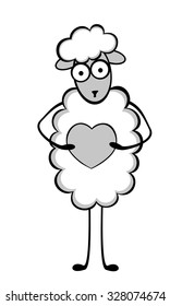 Sheep with a heart