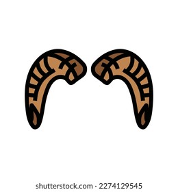 sheep horn animal color icon vector. sheep horn animal sign. isolated symbol illustration