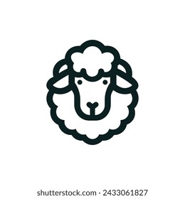 Sheep icon, animal head. lamb symbol. Vector illustration