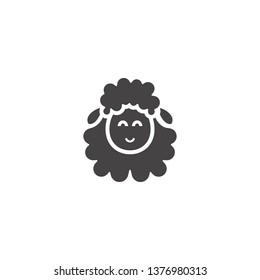 Sheep icon. Animal head. Silhouette icon sheep. Farm sign. Graph symbol for your web site design, logo, app, UI. Ewes