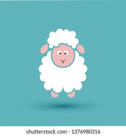 Sheep icon. Animal head. Silhouette icon sheep. Farm sign. Graph symbol for your web site design, logo, app, UI. Ewes