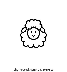 Sheep icon. Animal head. Silhouette icon sheep. Farm sign. Graph symbol for your web site design, logo, app, UI. Ewes