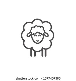 Sheep icon. Animal head. Silhouette icon sheep. Farm sign. Graph symbol for your web site design, logo, app, UI. Ewes