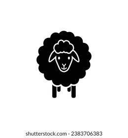 Sheep icon. Animal head. Silhouette icon sheep. Farm sign. Graph symbol for your web site design, logo, app, UI. Ewes
