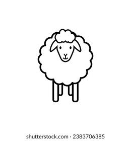 Sheep icon. Animal head. Silhouette icon sheep. Farm sign. Graph symbol for your web site design, logo, app, UI. Ewes
