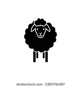 Sheep icon. Animal head. Silhouette icon sheep. Farm sign. Graph symbol for your web site design, logo, app, UI. Ewes
