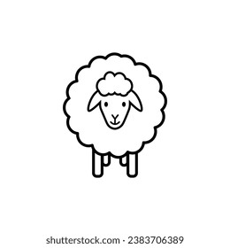 Sheep icon. Animal head. Silhouette icon sheep. Farm sign. Graph symbol for your web site design, logo, app, UI. Ewes
