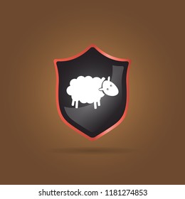 sheep icon. animal sign