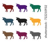 Sheep icon in black style isolated on white background. Scotland country symbol stock vector illustration.