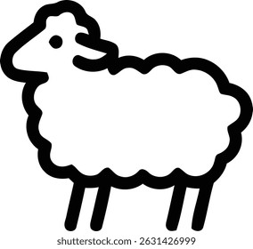sheep icon black and white design