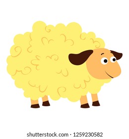 Sheep icon. Cartoon of sheep vector icon for web design isolated on white background