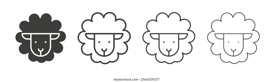 Sheep icon collection for website design, app, UI design.