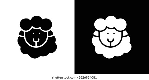 Concepto de icono de oveja, Ilustración vectorial