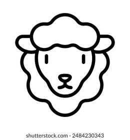 sheep icon design in filled and outlined style
