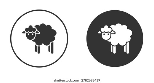 Sheep icon design flat