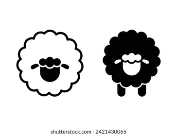 Sheep icon design template isolated illustration