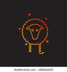 Sheep icon design vector 