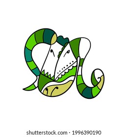 sheep icon with doodle cubism style