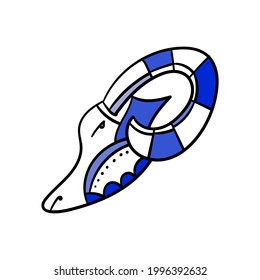 sheep icon with doodle cubism style