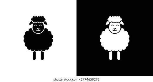 Sheep icon elements vector illustration. flat style sign vector.