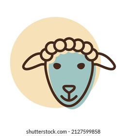 Sheep icon. Farm animal vector illustration. Agriculture sign. Graph symbol for your web site design, logo, app, UI. EPS10.