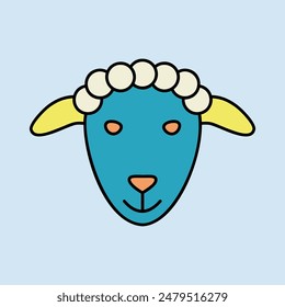 Sheep icon. Farm animal vector illustration. Agriculture sign. Graph symbol for your web site design, logo, app, UI. EPS10.