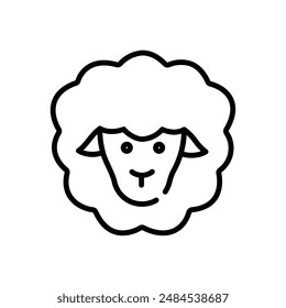 Sheep Icon for Farm Animals, Wool Production, and Agriculture Illustrations