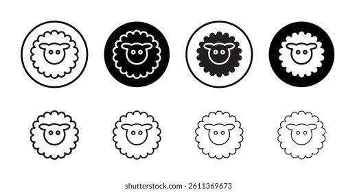 sheep icon Flat art illustration in outline