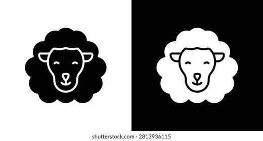 Sheep icon flat artwork