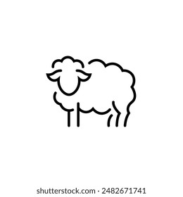 Sheep icon in flat design vector