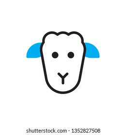 sheep icon flat glyph outline 