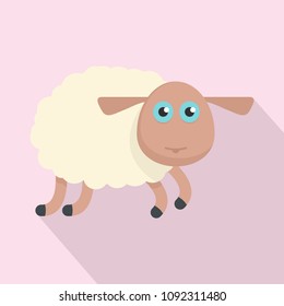 Sheep icon. Flat illustration of sheep vector icon for web design