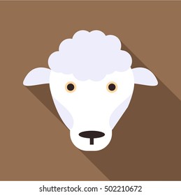 Sheep icon. Flat illustration of sheep vector icon for web