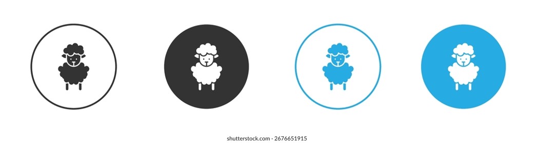 Ícone de ovelha. Modelo de design de ícone gráfico