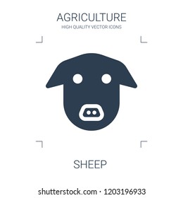 sheep icon. high quality filled sheep icon on white background. from agriculture collection flat trendy vector sheep symbol. use for web and mobile
