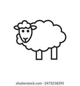 Sheep Icon Ideal for Farming and Agricultural Designs
