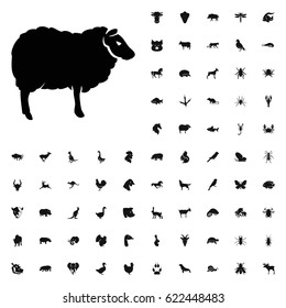 Sheep icon illustration isolated vector sign symbol. animals icons vector set. on white background