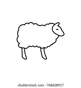 sheep icon illustration isolated vector sign symbol