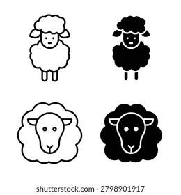 Sheep icon Isolated flat