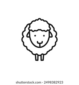 sheep icon isolated on white background