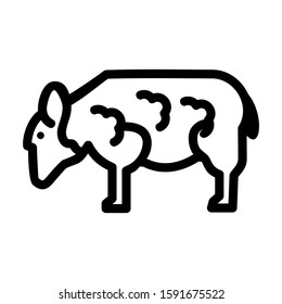 sheep icon isolated sign symbol vector illustration - high quality black style vector icons
