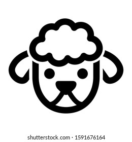 sheep icon isolated sign symbol vector illustration - high quality black style vector icons
