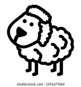 sheep icon isolated sign symbol vector illustration - high quality black style vector icons
