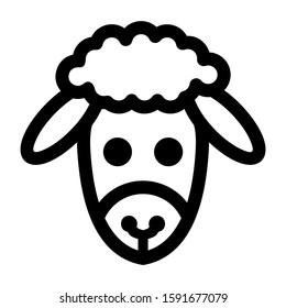 sheep icon isolated sign symbol vector illustration - high quality black style vector icons
