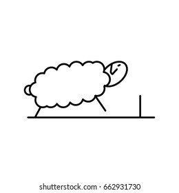 Sheep icon. Line icon for web and mobile interfaces.